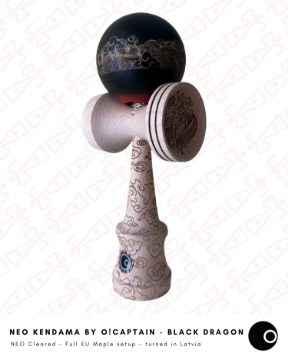 Picture of DRAGON NEO Kendama by O!Captain - BLACK DRAGON