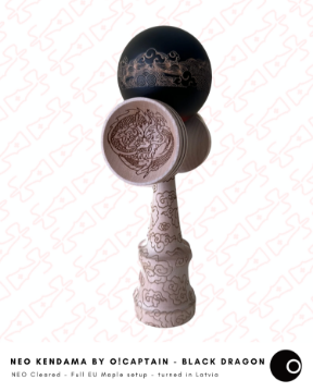 Picture of DRAGON NEO Kendama by O!Captain - BLACK DRAGON