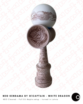 Picture of DRAGON NEO Kendama by O!Captain - WHITE DRAGON 